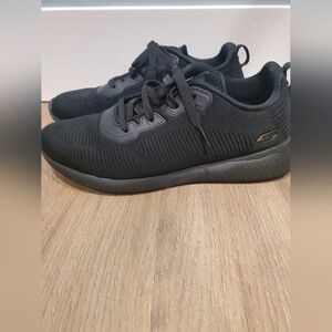 Skechers BOBS Sport Women's Size 9.5 Wide Black Mesh Sneakers